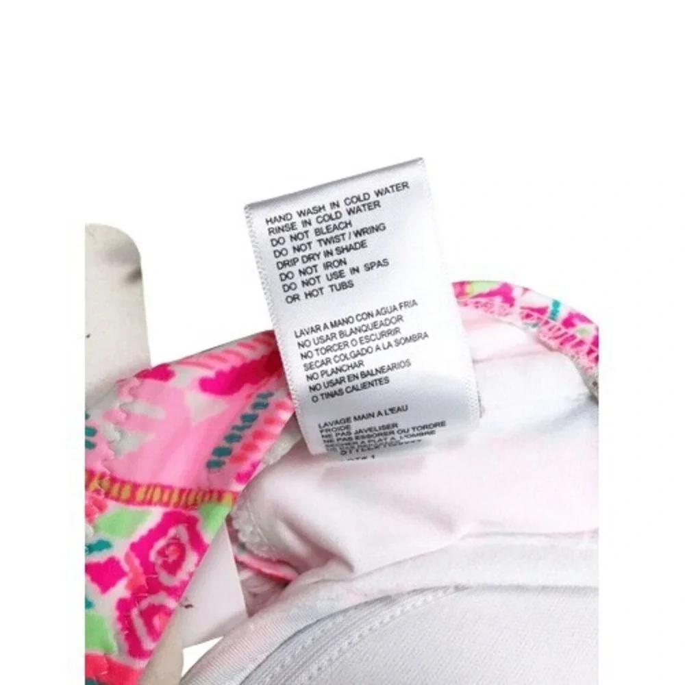 Coco Rave Nixie Bandeau Top Playa It Cool Pink Multi Size 34C